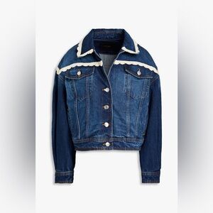Maje Jean Jacket with crochet detail